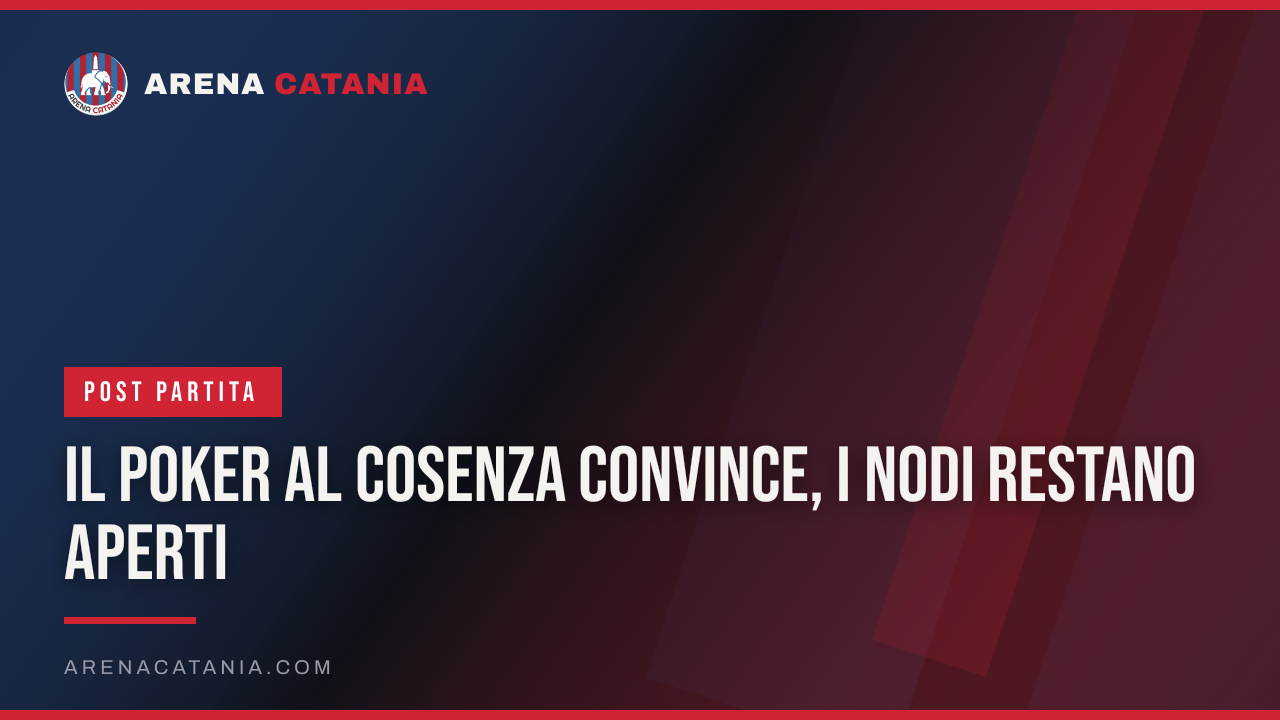 Il poker al Cosenza convince, i nodi restano aperti