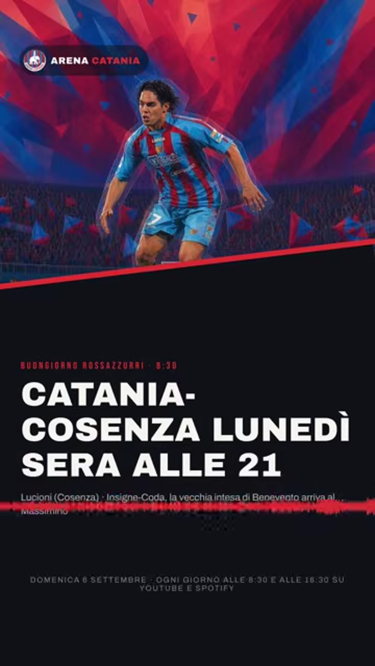 Buongiorno rossazzurri: Catania-Cosenza lunedì sera alle 21 🔴🔵 #CataniaFC #Shorts